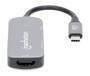MANHATTAN USB-C 3-in-1 Konverter mit Power Delivery USB 3.2 Typ-C-Stecker auf HDMI 4K30Hz USB-A 5Gbi