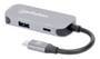 MANHATTAN USB-C 3-in-1 Konverter mit Power Delivery USB 3.2 Typ-C-Stecker auf HDMI 4K30Hz USB-A 5Gbi