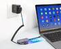 MANHATTAN USB-C 3-in-1 Konverter mit Power Delivery USB 3.2 Typ-C-Stecker auf HDMI 4K30Hz USB-A 5Gbi