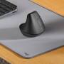 Logitech Lift Vertical Ergonomic Mouse - Right-hand - Vertical design - Optical - RF Wireless + Bluetooth - 4000 DPI - Graphite