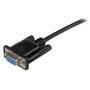 StarTech.com 1m Black DB9 RS232 Serial Null Modem Cable F/F - Black - 1 m - DB-9 - DB-9 - Female - Female