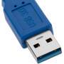 Techly USB3.0 Verlängerungskabel Stecker/Buchse TypA 0.5m bl (ICOC-U3-AA-005-EX)