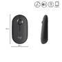 Logitech Pebble M350 Wireless Mouse - Ambidextrous - Optical - RF Wireless + Bluetooth - 1000 DPI - Graphite