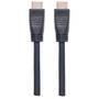 Manhattan HDMI In-Wall CL3 Cable with Ethernet - 4K@60Hz (Premium High Speed) - 8m - Male to Male - Black - Ultra HD 4k x 2k - In-Wall rated - Fully Shielded - Gold Plated Contacts - Lifetime Warranty - Polybag - 8 m - HDMI Type A (Standard) - HDMI Type A