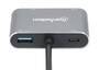 MANHATTAN USB-C 4-in-1 Konverter mit Power Delivery USB 3.2 Typ-C-Stecker auf HDMI 4K30Hz VGA 1080p6
