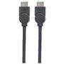Manhattan HDMI Cable - 4K@30Hz (High Speed) - 1.5m - Male to Male - Black - Equivalent to Startech HDMM150CM - Ultra HD 4k x 2k - Fully Shielded - Gold Plated Contacts - Lifetime Warranty - Polybag - 1.5 m - HDMI Type A (Standard) - HDMI Type A (Standard)