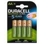 Duracell NiMH - AA - 2400 mAh - Rechargeable battery - Nickel-Metal Hydride (NiMH) - 1.2 V - 4 pc(s) - 2400 mAh - Bronze - Green