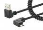 MANHATTAN Spiralkabel USB-A auf Micro-USB Ladekabel 1m schwa (356237)