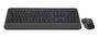 Logitech Signature MK650 Combo For Business - Full-size (100%) - RF Wireless + Bluetooth - Membrane - QWERTY - Graphite - Mouse included