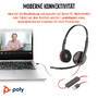 HP Poly Blackwire 3220 Stereo USB-C Black Headset +USB-C/A Adapter Bulk (8X2J9A6)