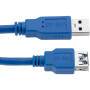 Techly USB3.0 Verlängerungskabel Stecker/Buchse TypA 1m blau (ICOC-U3-AA-10-EX)
