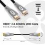 Club 3D HDMI 2.0 4K60Hz UHD Cable 5m/16.4ft - 5 m - HDMI Type A (Standard) - HDMI Type A (Standard) - 3D - 18 Gbit/s - Black