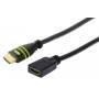 Techly ICOC-HDMI2-4-EXT075 - 7.5 m - HDMI Type A (Standard) - HDMI Type A (Standard) - 3D - 10 Gbit/s - Black