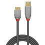 Lindy 36656 - 0.5 m - USB A - Micro-USB B - USB 3.2 Gen 1 (3.1 Gen 1) - 5000 Mbit/s - Grey
