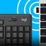 Logitech MK295 Silent Wireless Combo - Full-size (100%) - USB - QWERTY - Graphite - Mouse included