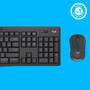 Logitech MK295 Silent Wireless Combo - Full-size (100%) - USB - QWERTY - Graphite - Mouse included
