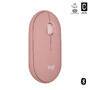 LOGITECH Pebble Mouse 2 M350s Mouse optical 3 buttons wireless Bluetooth 5.2 LE tonal rose (910-0070
