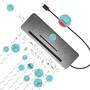 I-TEC USB-C Metal 4K 3xDisplay DS 1xHDMI 1xVGA 1xDP 1xSD+1x microSD Kartenleser 1xGLAN 1x3.5mm Audio