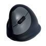 R-Go HE Mouse - Ergonomic mouse - Medium (Hand Size 165-185mm) - Left Handed - wireless - Left-hand - Optical - RF Wireless - 1600 DPI - Black - Silver