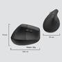 Logitech Wireless Mouse Lift left  f.business Ergonomic blac (910-006495)