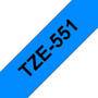 Schriftbandkassette Brother 24mm blau/schwarz   TZE551 (TZE551)