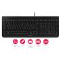 Cherry KC 1000 - Keyboard - Laser - 4 keys QWERTZ - Black