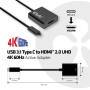 Club 3D Club3D Adapter USB 3.1 Typ C > HDMI 2.0 UHD HDR  aktiv St/Bu Polybeutel (CAC-2504)