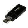 STARTECH.COM USB Audio Adapter - USB auf Soundkarte in Schwarz - Soundcard mit USB Stecker und 2x 3,