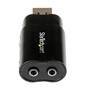 STARTECH.COM USB Audio Adapter - USB auf Soundkarte in Schwarz - Soundcard mit USB Stecker und 2x 3,