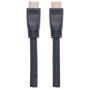 Manhattan HDMI In-Wall CL3 Cable with Ethernet - 4K@60Hz (Premium High Speed) - 10m - Male to Male - Black - Ultra HD 4k x 2k - In-Wall rated - Fully Shielded - Gold Plated Contacts - Lifetime Warranty - Polybag - 10 m - HDMI Type A (Standard) - HDMI Type