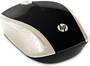 HP Wireless Mouse 200 (Silk Gold) - Ambidextrous - Optical - RF Wireless - 1000 DPI - Black - Gold