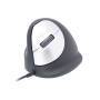 R-Go HE Mouse - Ergonomic mouse - Large (Hand Size above 185mm) - Left Handed - wired - Left-hand - Vertical design - USB Type-A - 3500 DPI - Black - Silver