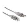MANHATTAN USB Kabel A -> B St/St  5.00m silber (345408)