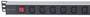 Intellinet 19" 1U Rackmount Anti-Shedding 8-Output C13 Power Distribution Unit (PDU) - With Removable Power Cable and Rear C14 Input (Euro 2-pin plug) - 1U - Black - Silver - 8 AC outlet(s) - C13 coupler - IEC320 C14 - 2 m