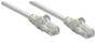 INTELLINET Netzwerkkabel Cat5e U/UTP 2,0m  Grau RJ-45 Stecker / RJ-45 Stecker Snagless Vergoldete Ko