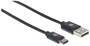 MANHATTAN USB 2.0 Typ C-Kabel C-Stecker/A-Stecker 3m schwarz (354936)