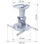 Techly Universal Deckenhalterung für Beamer, weiß (ICA-PM-100WH)