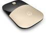 HP Z3700 Gold Wireless Mouse - Ambidextrous - Optical - RF Wireless - 1200 DPI - Gold