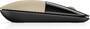 HP Z3700 Gold Wireless Mouse - Ambidextrous - Optical - RF Wireless - 1200 DPI - Gold