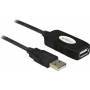 Techly USB 2.0 Aktive Verlängerung, Hi-Speed, 10m, schwarz (IUSB-REP10TY)