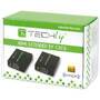 Techly IDATA-EXT-E70 - AV transmitter & receiver - 60 m - Wired - Black - HDCP