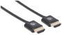 MANHATTAN HDMI-Kabel ultradünn mit Ethernet 0.5m. schwarz (394406)