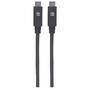 MANHATTAN USB 3.2 Kabel 10Gbit/s C-Stecker auf C-Stecker 1m (355223)