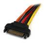 StarTech.com 6in Latching SATA Power Y Splitter Cable Adapter - M/F - 0.15 m - SATA 15-pin - 2 x SATA 15-pin - Male - Female - Straight