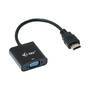 I-TEC Adapter HDMI zu VGA Aufloesung Full-HD 1920x1080/60 Hz Kabellaenge 15 cm vergoldeter HDMI-Stec
