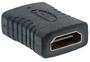 Manhattan HDMI Coupler - 4K@60Hz (Premium High Speed) - Female to Female - Straight Connection - Black - Equivalent to Startech GCHDMIFF - Ultra HD 4k x 2k - Fully Shielded - Gold Plated Contacts - Lifetime Warranty - Polybag - HDMI - HDMI - Black