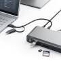 Alogic 100W USB-C DX3 Triple 4K Display Docking Station Space Gr Datenverteiler/Umschalter