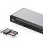Alogic 100W USB-C DX3 Triple 4K Display Docking Station Space Gr Datenverteiler/Umschalter
