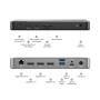 Alogic 100W USB-C DX3 Triple 4K Display Docking Station Space Gr Datenverteiler/Umschalter