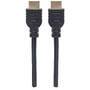 Manhattan HDMI In-Wall CL3 Cable with Ethernet - 4K@60Hz (Premium High Speed) - 5m - Male to Male - Black - Ultra HD 4k x 2k - In-Wall rated - Fully Shielded - Gold Plated Contacts - Lifetime Warranty - Polybag - 5 m - HDMI Type A (Standard) - HDMI Type A